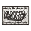 Oxford Garage Metal Sign: Loud Pipes Save Lives