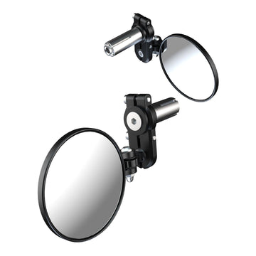 Oxford Fold Away Mirror Black 76mm Diameter