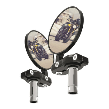 Oxford Bar End Mirrors (Black) (Pair)