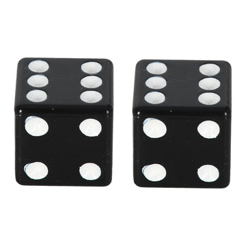 Oxford Lucky Dice Valve Caps - Black (Pair)