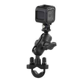 RAM Handlebar U-Bolt Double Ball Mount with Action Camera Adapter