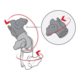 RAM Composite Double Socket Swivel & Ratchet Arm