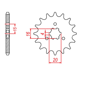 MTX 418 Steel Front Sprocket #428 (10-066)
