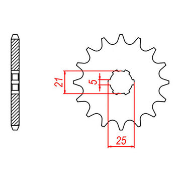 MTX 567 Steel Front Sprocket #530 (10-021)