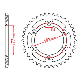 MTX 223 Steel Rear Sprocket #520 (11-HSQ1)