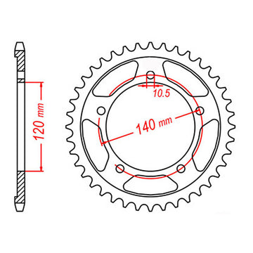 MTX 1792 Steel Rear Sprocket #525 (11-35F)