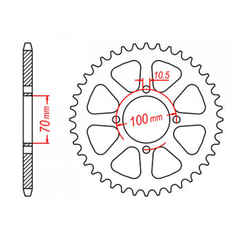 MTX 1411 Steel Rear Sprocket #520 (11-004)