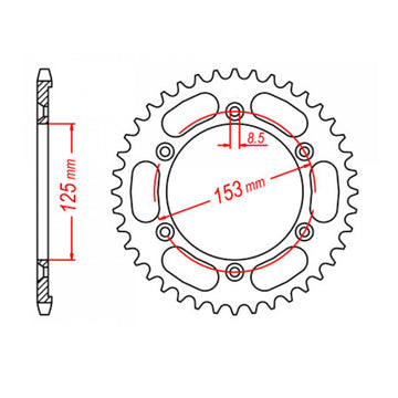 MTX 1258 Steel Rear Sprocket #428 (11-KRH)