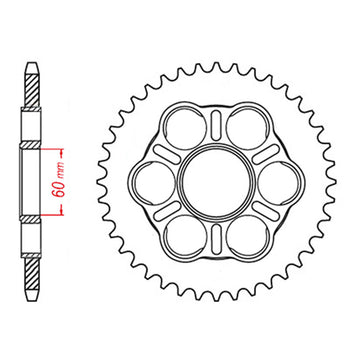 MTX 50801 Steel Rear Sprocket #525 (11-50801)