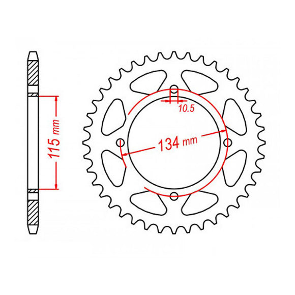 MTX 718 Steel Rear Sprocket #530 (11-718)