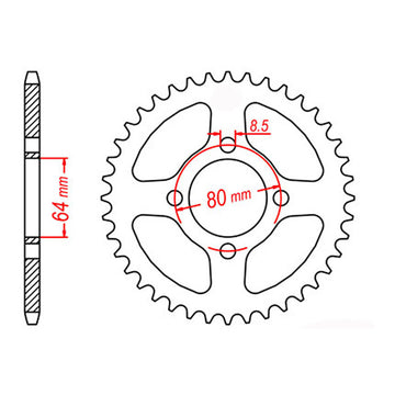 MTX 834 Steel Rear Sprocket #420 (11-2U2)