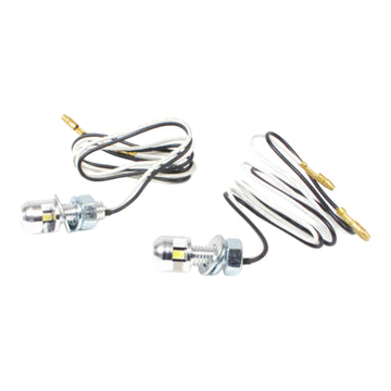 WHITES NUMBER PLATE LED BOLT LIGHT 13.5X12.8 SIL (Pair)