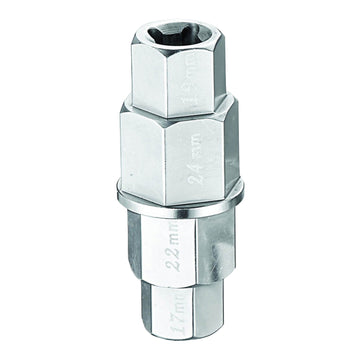 WHITES 4-IN-1 HEX AXLE TOOL 17 19 22 24mm ALUM