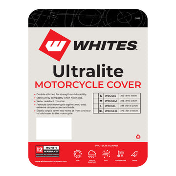 Whites Motorcycle Cover - Ultralite (L) 246 x 104 x 127cm