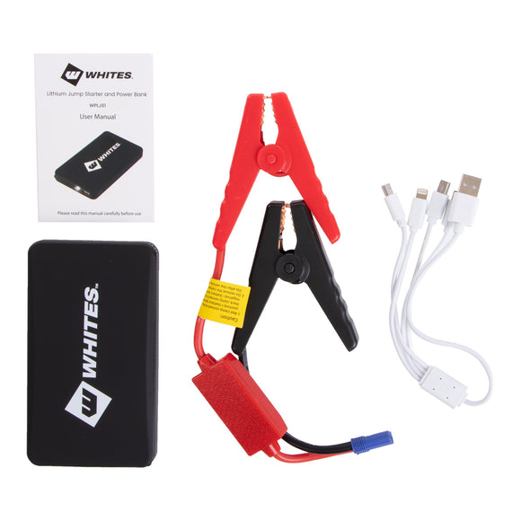 Whites Lithium Jump Starter & Power Bank 138mm x 75mm x 17mm