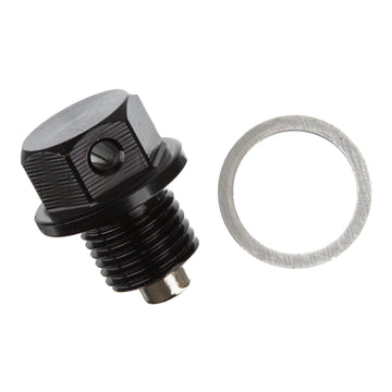 Whites Magnetic Sump Plug M12 x 10 x 1.25 - Black