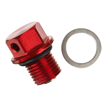 Whites Magnetic Sump Plug M12 x 12 x 1.25 - Red
