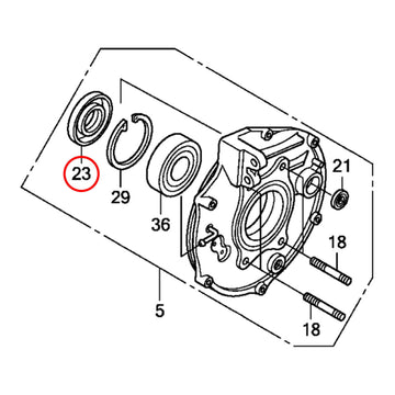 Whites Dust Seal - Honda Rear Brake Seal - 44x75x9