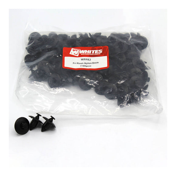 Whites Nylon Pry Rivets - 8mm (100 Pack)