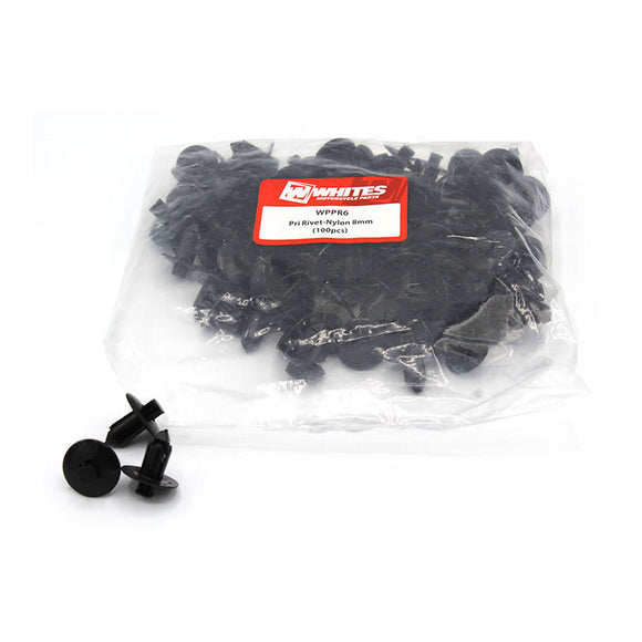 Whites Nylon Pry Rivets - 8mm (100 Pack)