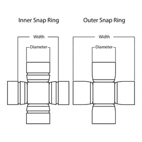Whites ATV/UTV Joint Assembly WPUJ08 22mm/55mm ext. snap ring