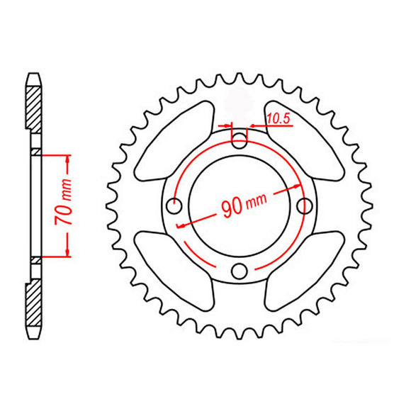 XAM Sprocket Kit Honda CT110X 15/45
