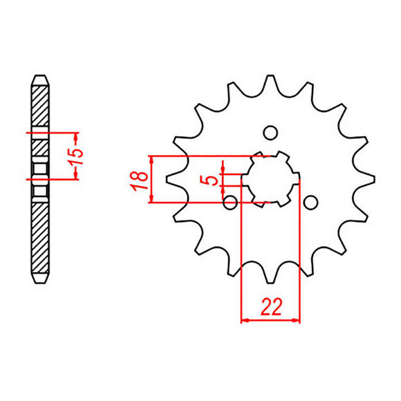 XAM Sprocket Kit Kawasaki KX125 '03- 13/51