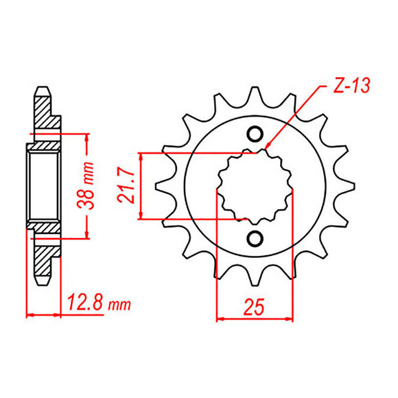XAM Sprocket Kit Kawasaki KLR650 '22-'24 X-Ring - Gold 15/43