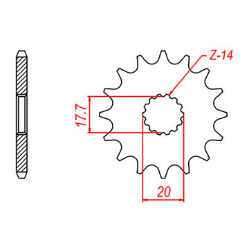 XAM Sprocket Kit Yamaha YZ125 '02-'04 Zero Blue 13/49
