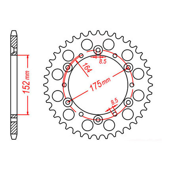 XAM Sprocket Kit Yamaha TT250 R '93-'95 - 520NSDC Gold 14/43