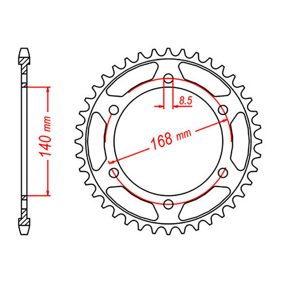 XAM Sprocket Kit BMW F650GS '08-'12 X-Ring 17/42