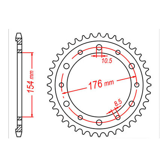 XAM Sprocket Kit Honda VFR800 '06-'13 X-Ring Gold 16/43
