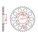 XAM Sprocket Kit Triumph Daytona 1200 X-Ring Gold 18/43