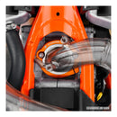 Zeta Exhaust Flange Guard - KTM / Husqvarna / GasGas 2-Stroke - Orange