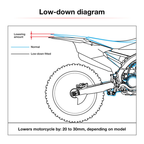 Zeta RSL Low Down Link -30mm - Suzuki DR-Z400S / DR-Z400E / DR-Z400SM - Red