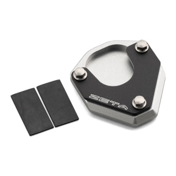 Zeta Side Stand Extender - Black / Silver - Suzuki DR-Z400S / DR-Z400SM ('00-)