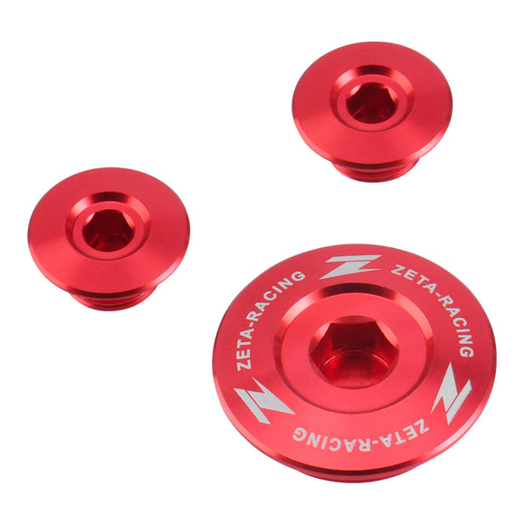 Zeta Engine Plugs - Honda CRF250R ‘04-’09 / CRF250X ‘04-’17 - Red