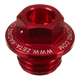 Zeta Oil Filler Plug - Honda CRF250R ('18-) - Red