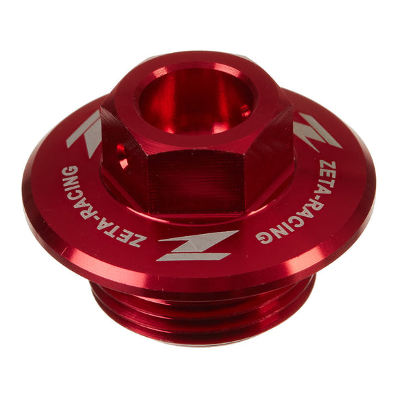 Zeta Oil Filler Plug - Suzuki RM / RM-Z, Yamaha Serow 250 - Red